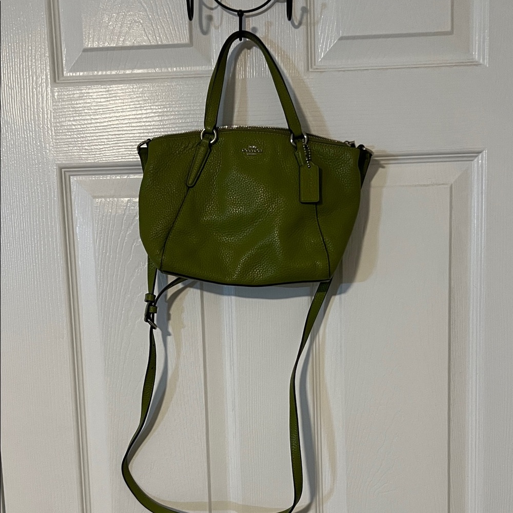 Green Leather Coach Handbag